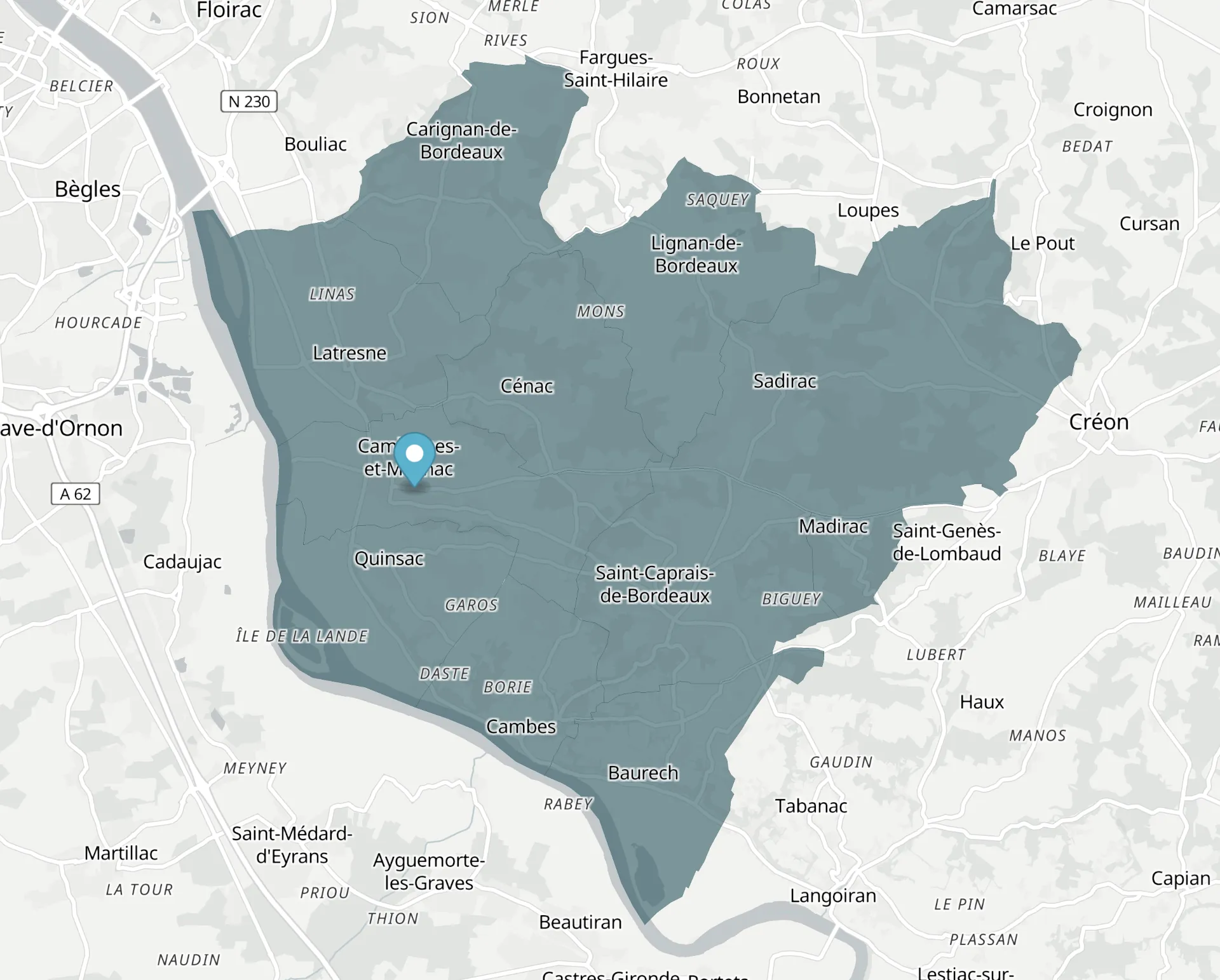 Carte de la zone d'intervention